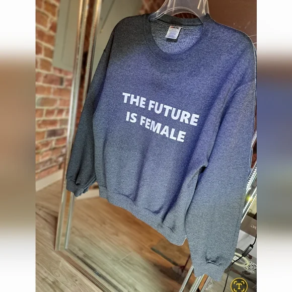 Gray Women's Sweater - The Future is Female - Picture 7 of 7